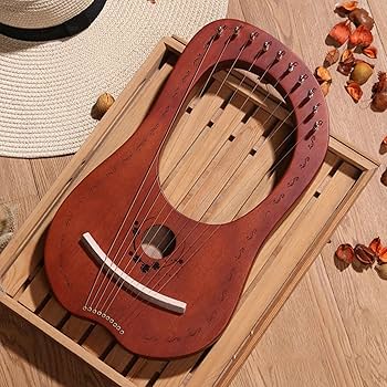 Amazon.co.jp: SANGKA ライアー ハープ 木製ライアーハープ 10弦